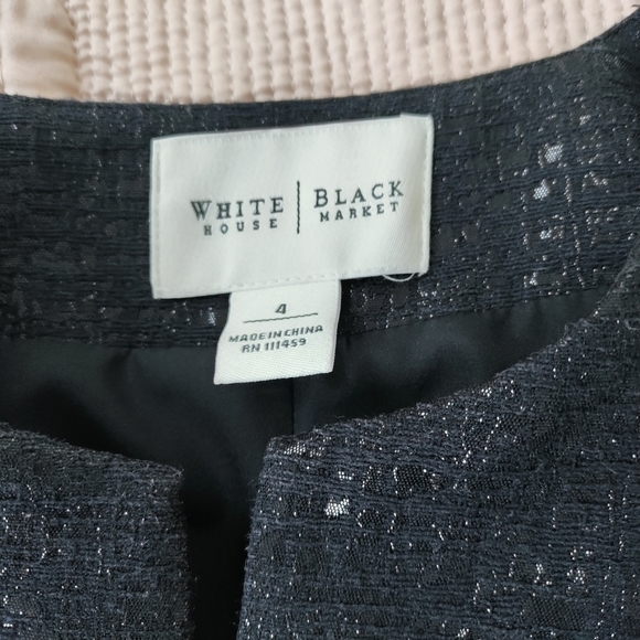 WHITE House Black Market Women's Black blazer jacket size 4 - Picture 5 of 10